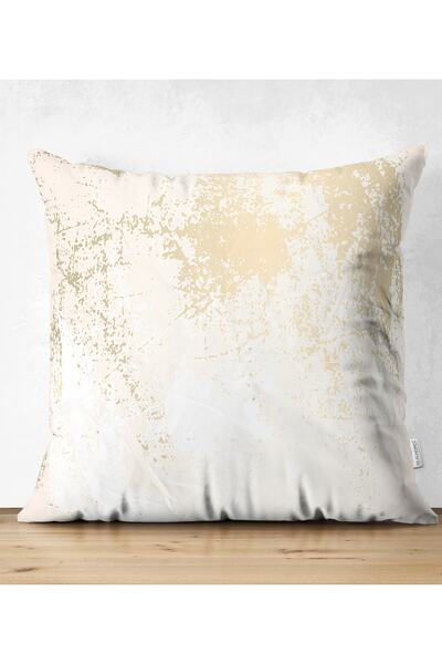 Realhomes Çift Taraflı Renkli Zeminli Soyut Mermer Desenli Dijital Baskılı Mo...