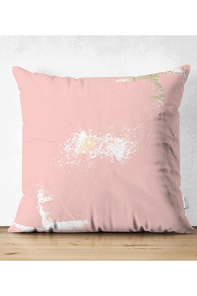 Generic Brand Dvostrana jastučnica za pod u puder roze boji sa zlatnim i beli...
