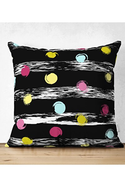 Realhomes Dvostrana moderna jastučnica od antilopa sa šarenim polka dot uzork...