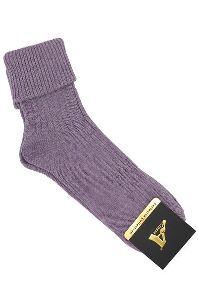 A CLASSE جوارب نسائية مجعدة من الصوف الليلكي