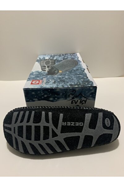 GEZER Ανδρική μάλλινη τσόχα αντιολισθητική ορθοπεδική αθόρυβη σόλα Πολύ ελαφριά μαλακή χειμερινή παντόφλα εσωτερικού χώρου