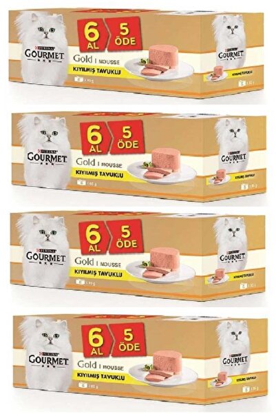 Gourmet Kıyılmış Tavuklu Kedi Konserve Maması 85 gr 4 Kutu 24 Adet