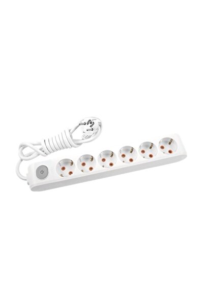 VİKO Multilet Kablolu Anahtarlı Topraklı Altılı Iki Metre Grup Priz Uzatma 6l...