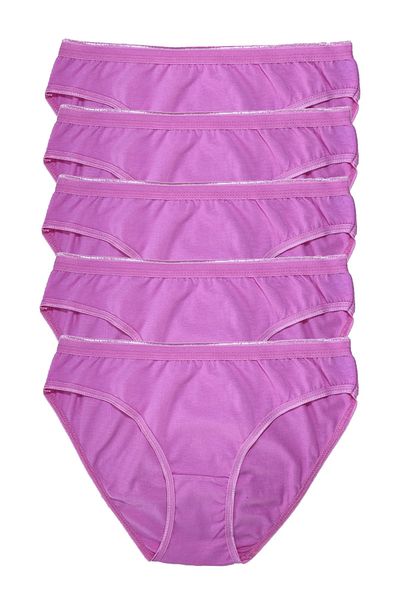 Tutku Women's Pink Bikini Panties 5 Pieces Comfortable and Flexible