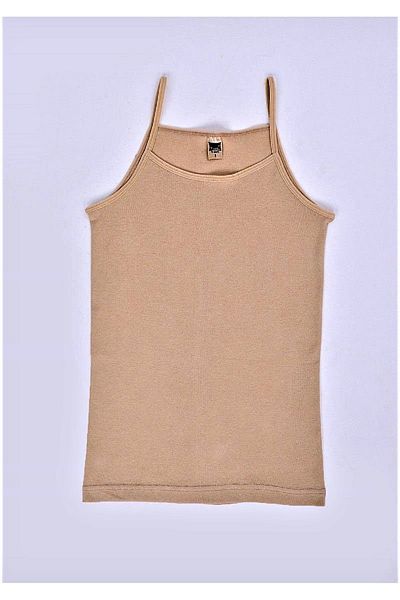 Tutku Women's Cream Rope Strapped Cotton Undershirt 3 Pieces