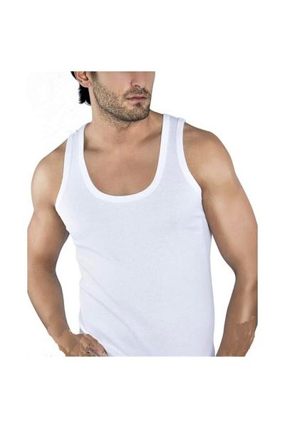 TEKKAPLAN Men's White Undershirt Single Jersey 3 Pieces