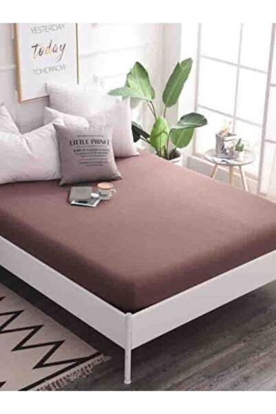 Berra Concept ملاءة سرير من القطن الممشط باللون البني