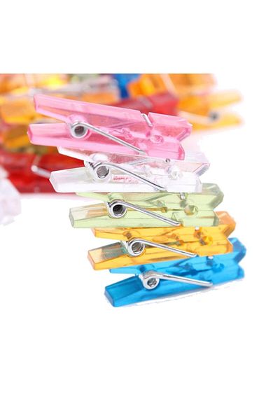 FZ 3.5cm Tiny Pegs - Set of 15 Transparent Colored