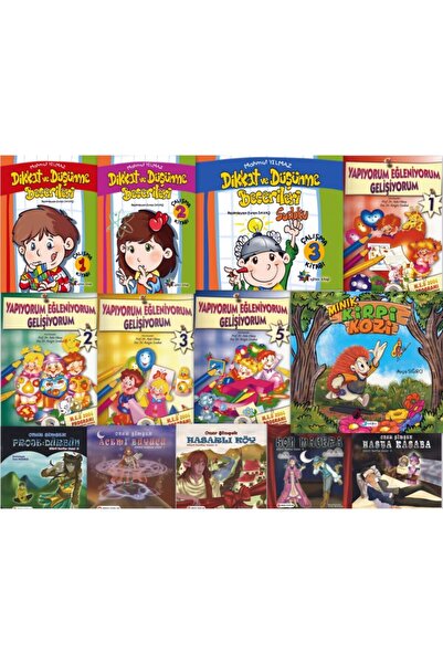 Eğiten Kitap 4 - 5 - 6 Yaş Etkinlik Ve Hikaye Kitabı Setim 13 Kitap