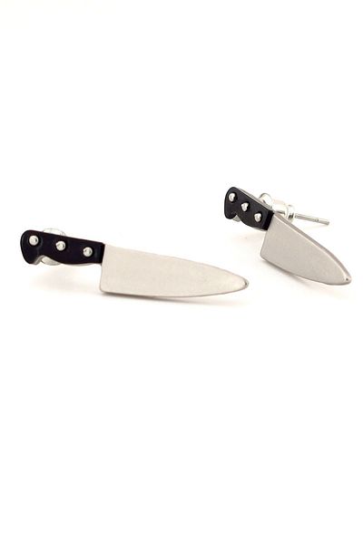 Solfera E858 Model Unisex 30 mm Blade Earrings