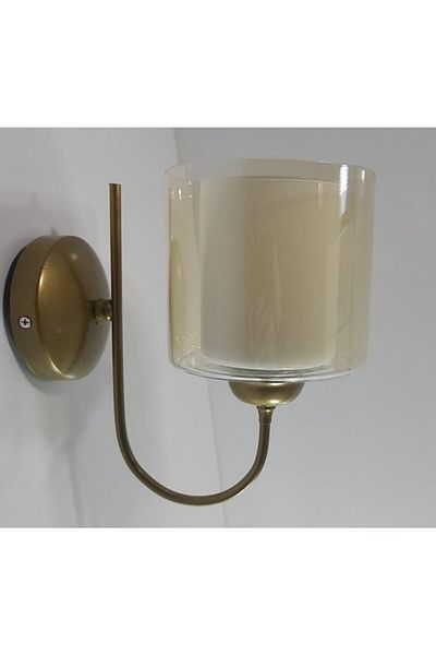 Uçar Antique Honey Double Glass Sconce