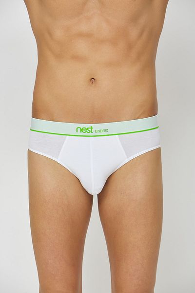 NEST Undies Ανδρικό λευκό Slip χωρίς ραφή 3 πακέτο
