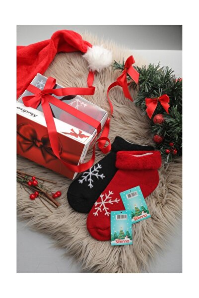 Strenna Čupkani materijal Ženske čarape sa snježnim uzorkom, pakovanje od 2