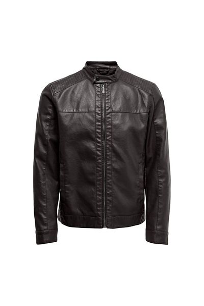 ONLY Men's Brown Jacket Mike Pu Racer (22012339-bc)