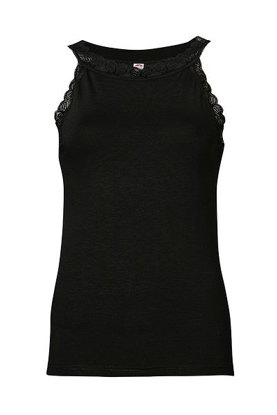 Şahin Tricou negru din dantelă Lycra pentru femei