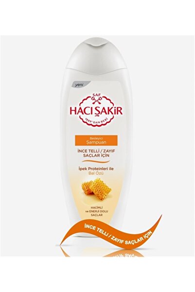 Hacı Şakir شامبو بخلاصة العسل للشعر الرقيق والضعيف 500 مل
