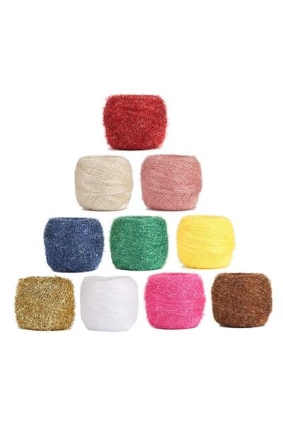 E Elmas Νούμερο 25 Μικτό Β Ασημένιο νήμα κεντήματος (10 τεμάχια 25 γρ.)