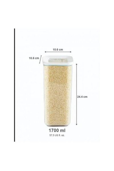 VİP AHMET Square Storage Container 1700ml Set of 3 Jars