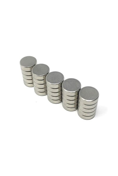 Dünya Magnet 25 Adet 6mm X 2mm Yuvarlak Güçlü Neodyum Mıknatıs Magnet(25'li Paket)