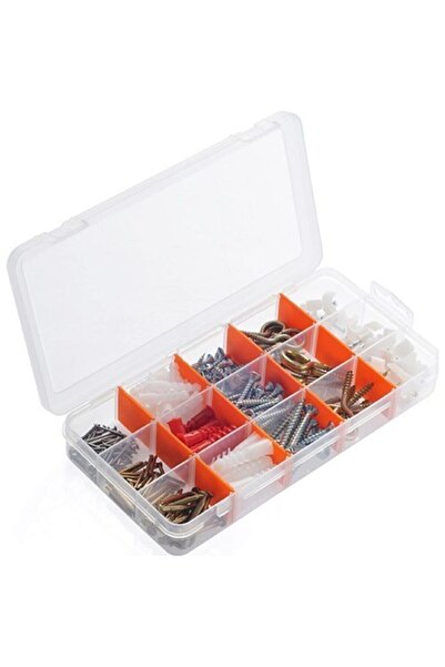 Körfez Super-bag Vida Çivi Dubel Seti 270 Parça 15 Bölmeli Organizerli Set As...