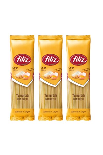 FİLİZ Yumurtalı Uzun Erişte Makarna 350 Gr. X 3 Adet