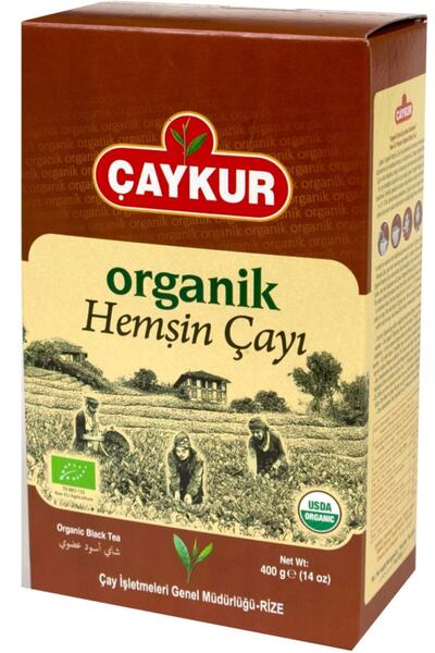 Çaykur سلة الشاي العضوي (علبة كرتون هيمشين العضوية 400 جرام، علبة كرتون شاي ر...