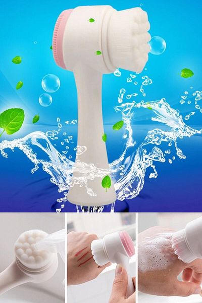 QNİAY Double Sided Cleansing Brush - Skin and Face
