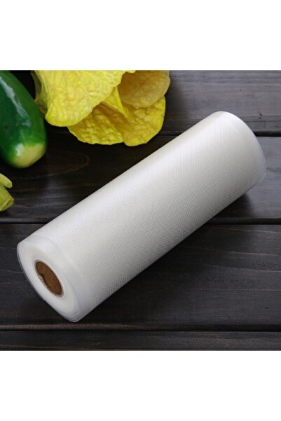 Vakur Tırtıklı Rulo Vakum Poşeti 10 Metre X 20 Santim - Çift Yüzeyi Gofrajlı