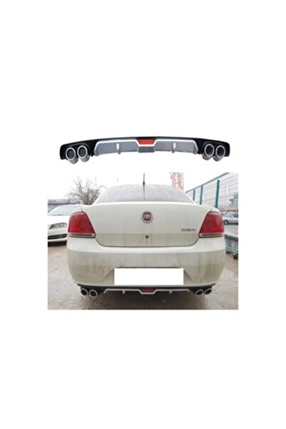 Genel Markalar Fiat Linea Difüzör Arka Tampon Eki Gri Gövdeli 4 Egzoz Çıkışlı