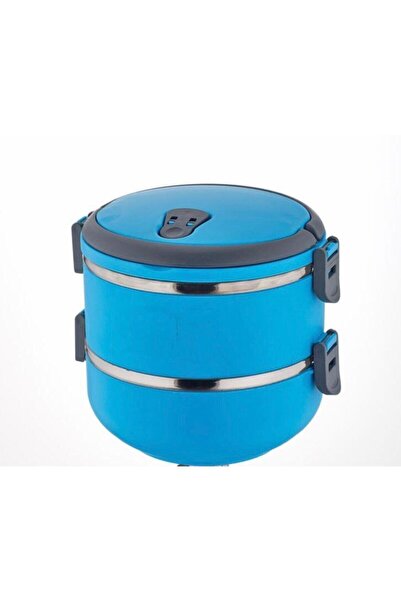 ELBA 2'li Mandallı Sefer Tası Çelik Yemek Termosu - Mavi