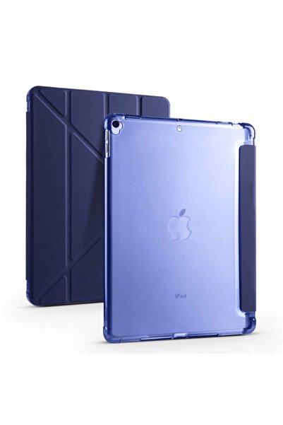 TEKNETSTORE Apple Ipad Uyumlu 10.5 Inc 7. Nesil Kılıf Kalemlikli Premium Standlı Katlanabilir Kılıf Trifolding