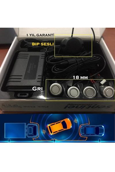 Sentinel Car Parking Sensor Bi Bi Sound Alert Gray Color 18 Mm