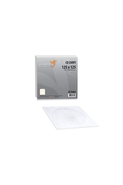 Zarfsan 25 Φάκελοι CD με Παράθυρο - 12,5x12,5 90 Gr 1. Ζύμη