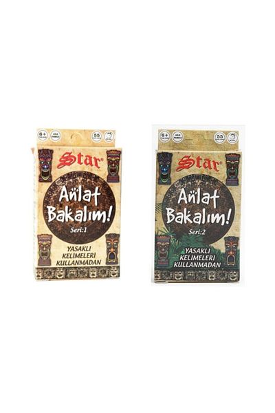 Star Oyun Series-1 and Series-2 Tell Us Game Cards - One in One Prohibited Words