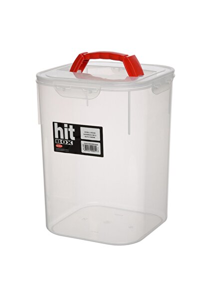 Bora Plastik Bora Bo084 Köşeli Erzak Kavanozu 11.4 Litre Kilitli Kapak