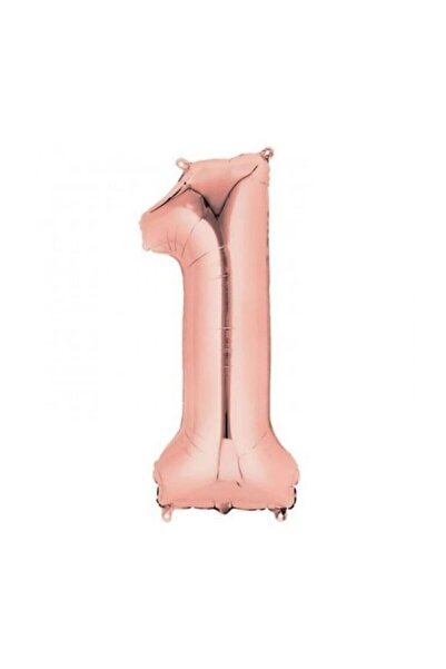 Mia بالون فويل رقم 1 من الفويل الوردي مقاس 100 سم