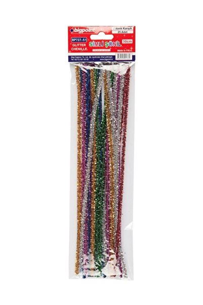 Bigpoint Simli Şönil 30 Cm 7 Renk (25 Lİ POŞET)