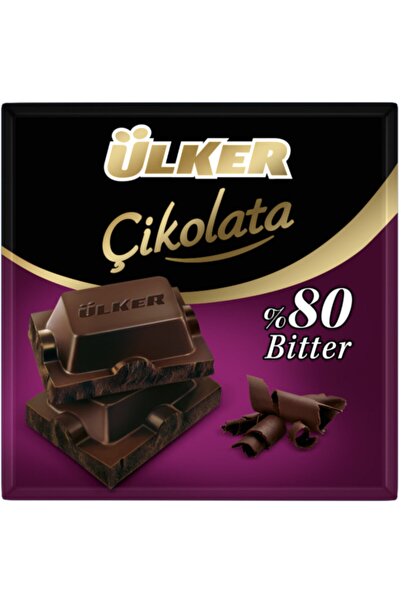 Ülker Bitter Kare Çikolata %80 Kakaolu 60 Gr