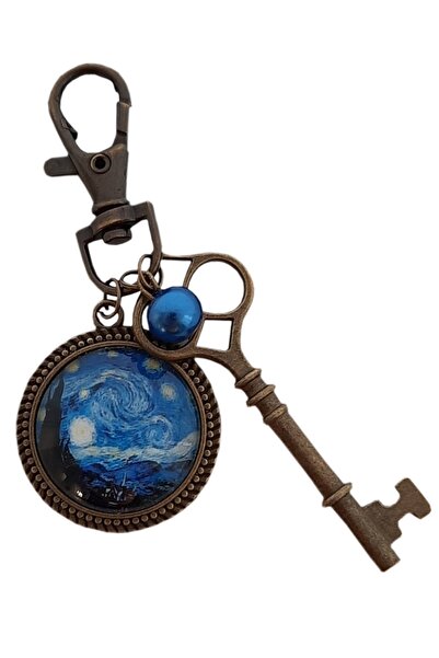 LADYMİRAGE Van Gogh Starry Nights Keychain