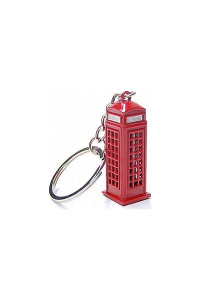 Dünyadan Hediyeler Metal London Telephone Booth Themed Keychain