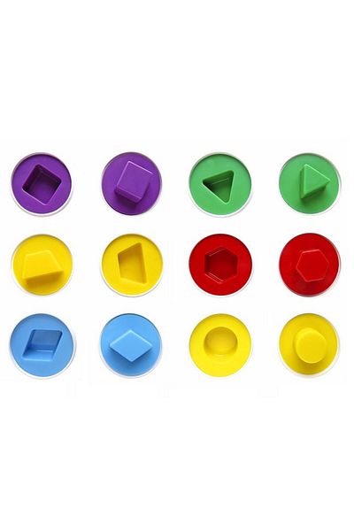 AteşTech Matching Up Eggs Geometric Egg Matching Set of 6