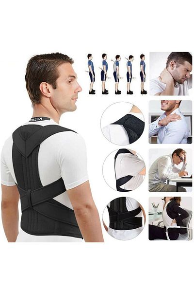 ZEYZEN Unisex Black Underwire Upright Posture Corset