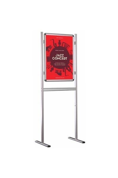 PROJENEON B2 50x70cm Aluminum Single Side Pavement Advertising Poster Board Open Close Frame Standing Poster Board