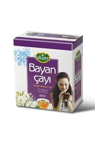 Akzer 2 Adet Bayan Çayı Karışık Bitkisel Çay 120 Süzen Poşet