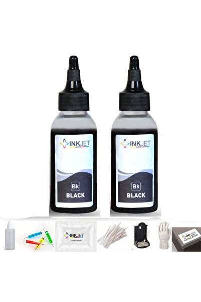 inkjet Hp Canon Yazıcılar Ile Uyumlu Siyah Kartuş Dolum Seti 2 Adet 100 ml Hp...
