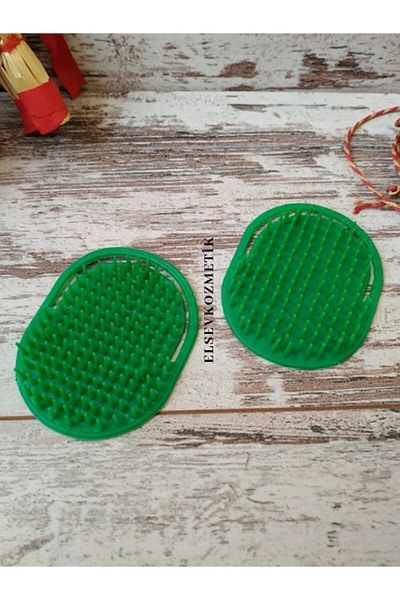 Nano Absolute Hair Massage and Washing Comb 2 PiecesGreen Elsevkozmetik