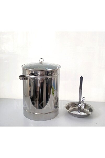 Nar kalıp Narkalıp Paslanmaz Krom Çelik Teneke Tavuk Pişirme Aparatı 2 Li Takım