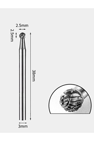 Depolife Yoğun Karbür Çelik Tungsten 2.6 Mm Cnc Router , Dremel Vb. Yuvarlak ...