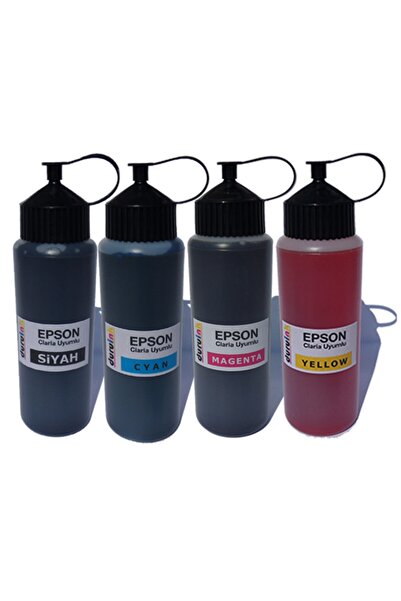 Duruink Epson L310 L355 L365 4x500ml Mürekkep Seti Ink 4 Renk  Kartuş Dolum M...
