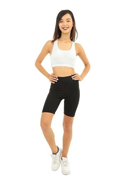 Momslab Ženske crne tajice iznad kolena, paket od 3 komada Sa likrom